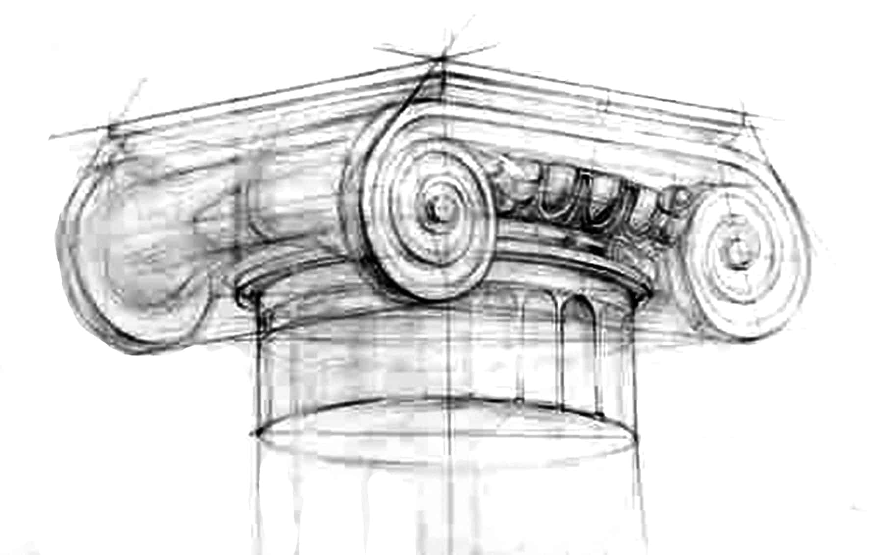 Sketch of Icon Column from the Capital Campaign