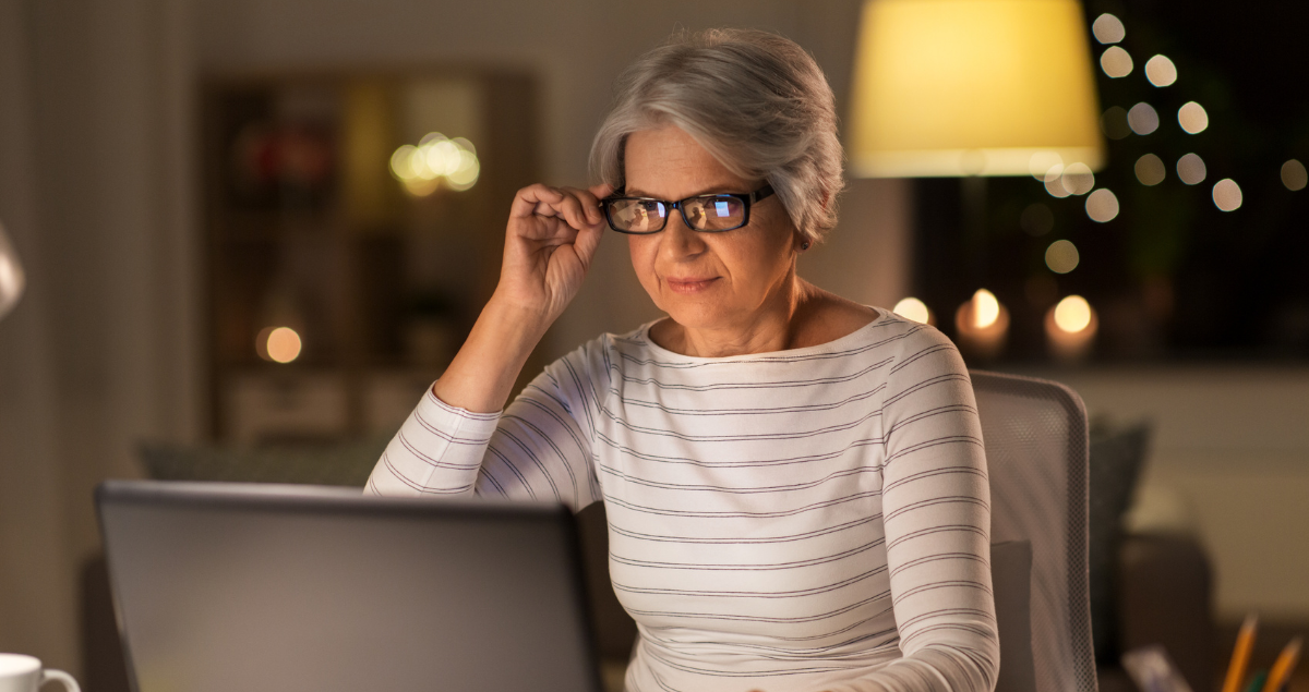 A woman working during retirement